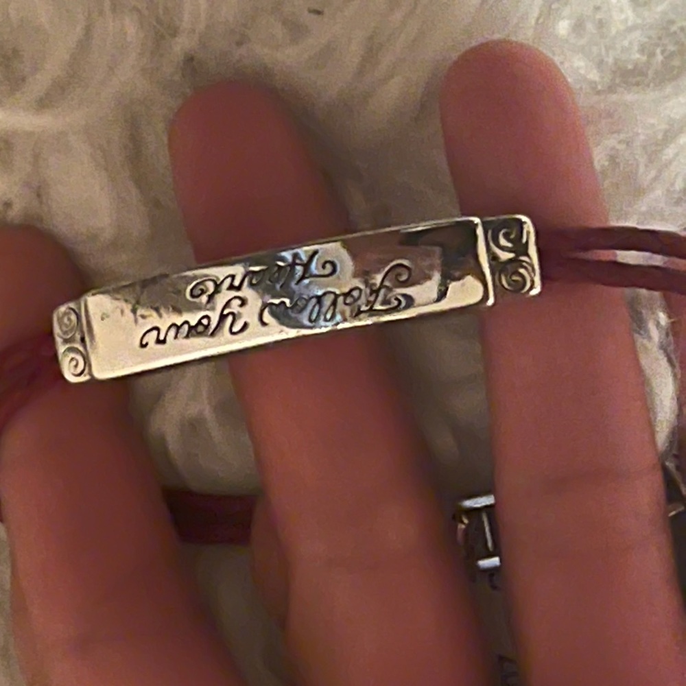 Brighton bracelet end leather red, bran new